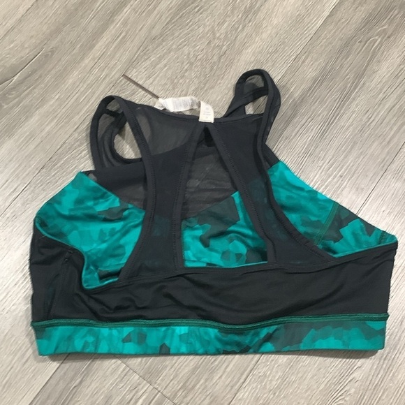 Lululemon Meshed Up Clouded Dreams Cosmic Teal Multi / Black Bra size 10 - Picture 10 of 10